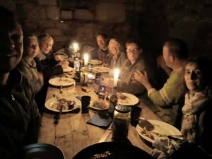 le dîner à la taverne du château
